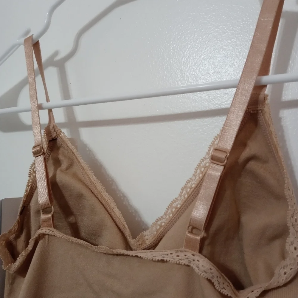 Kathy Ireland Intimates beige Body toning Power Shape Butt lift Shapewear lg